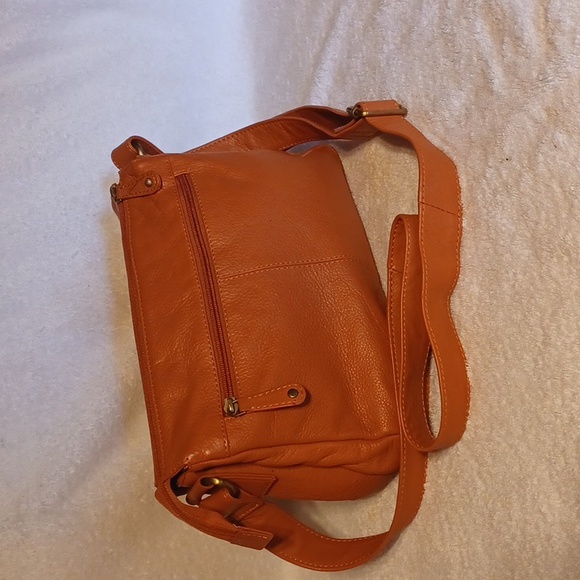 Great American Leather Works cross body purse cowhide leather bag - Picture 1 of 8